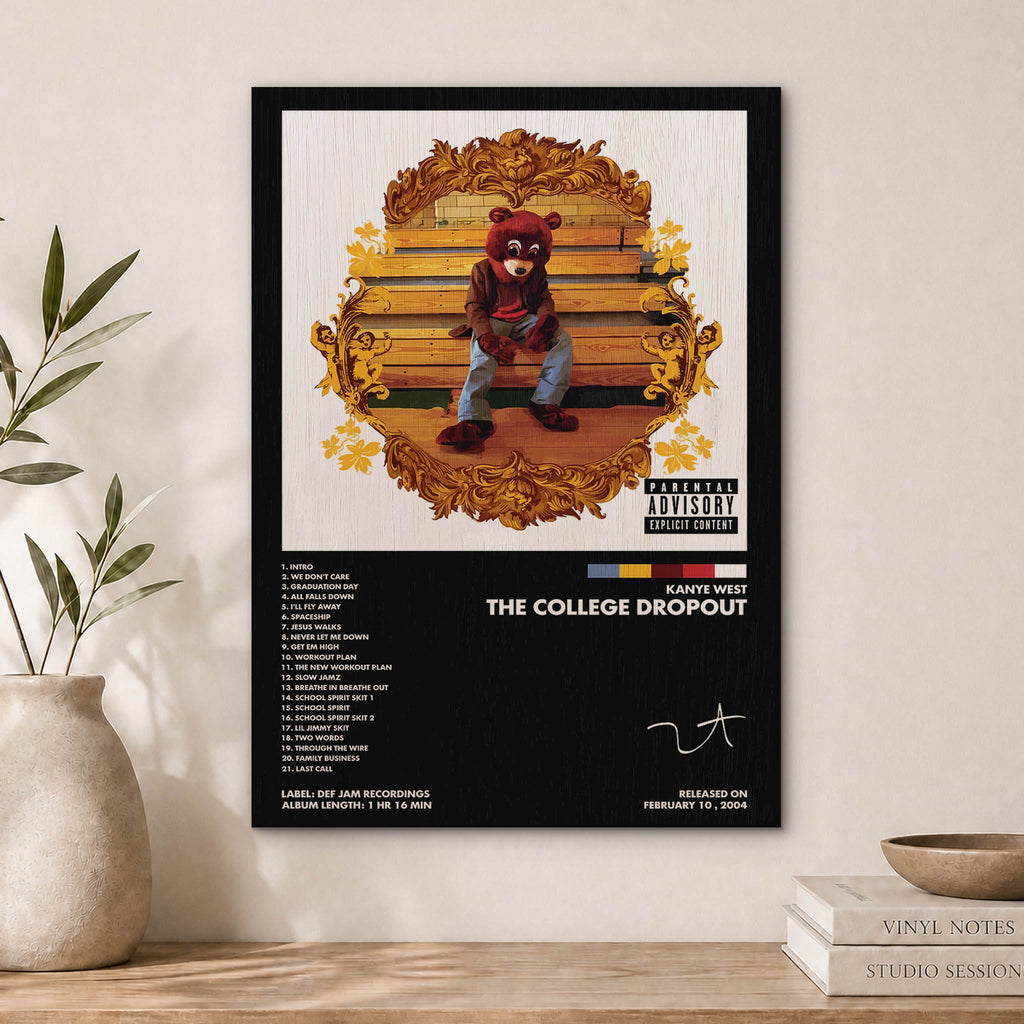 Kanye West the College Dropout Wood Print by OnWood Australia