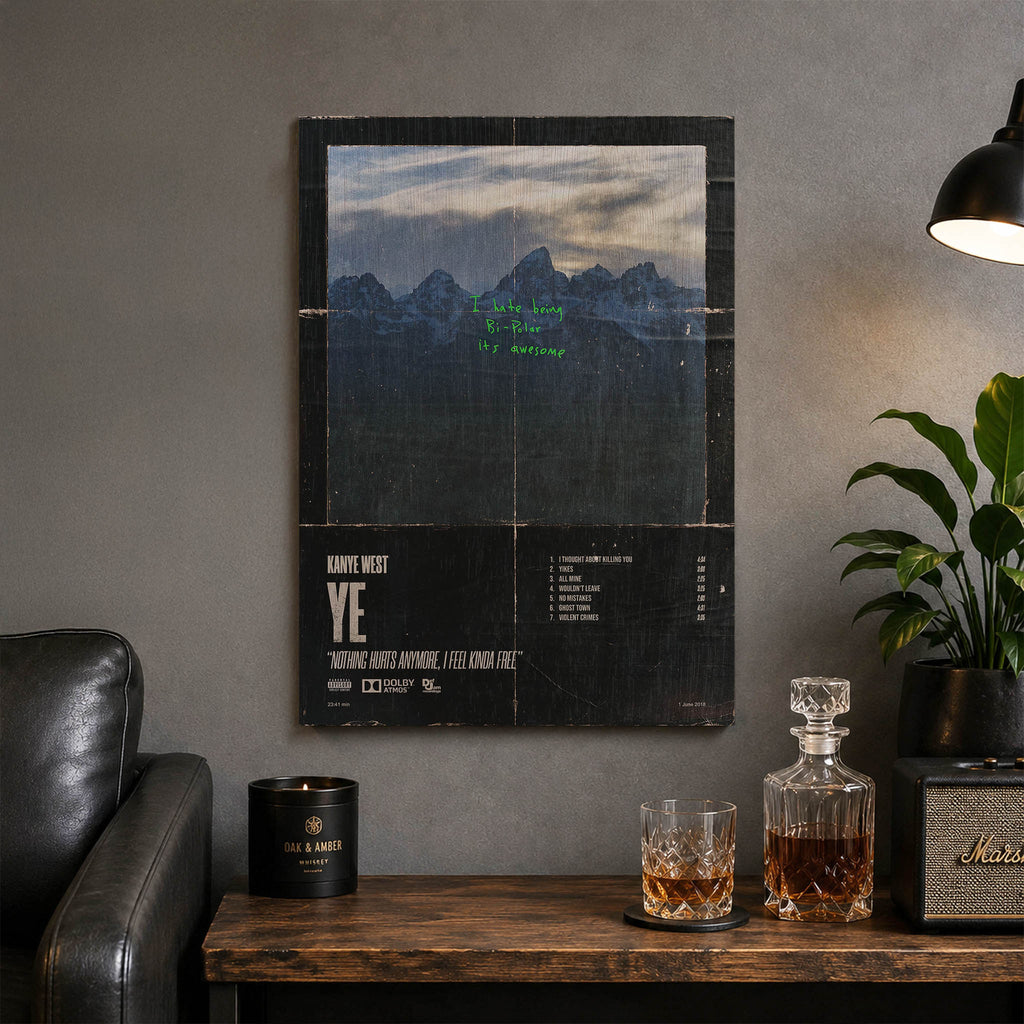 Kanye West Ye Wood Print by OnWood Australia