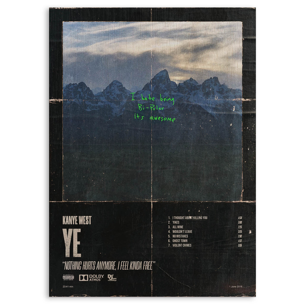 Kanye West Ye Wood Print by OnWood Australia