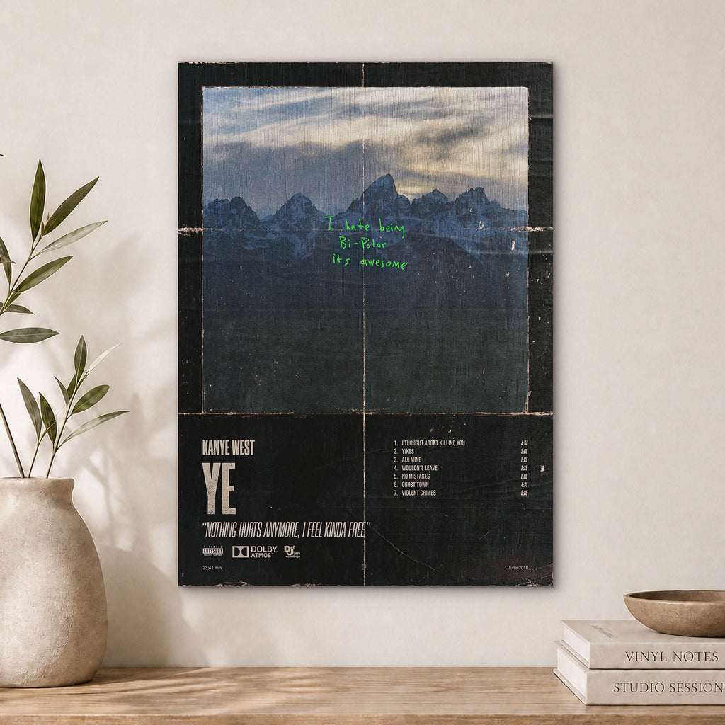 Kanye West Ye Wood Print by OnWood Australia