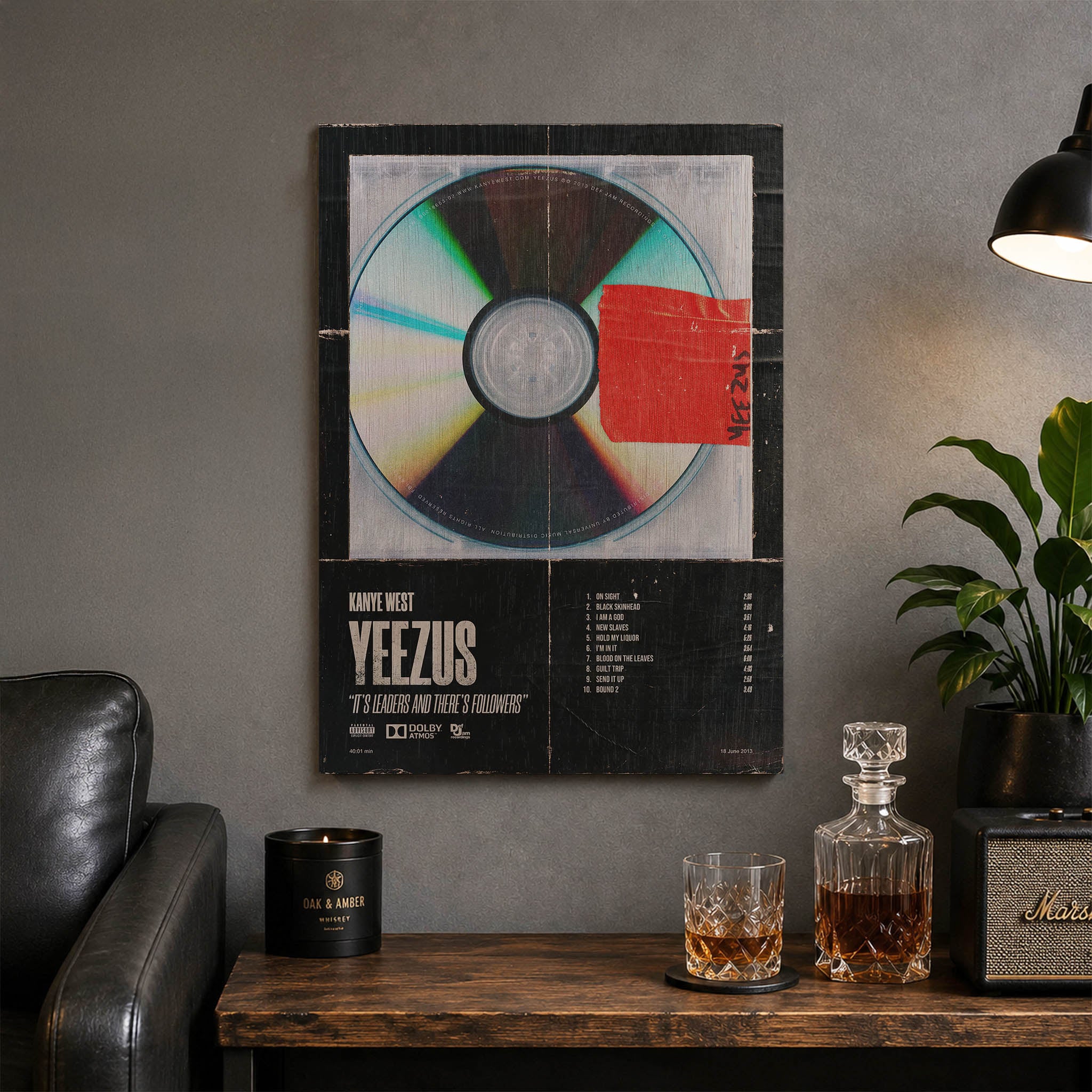 Kanye West Yeezus Wood Print by OnWood Australia