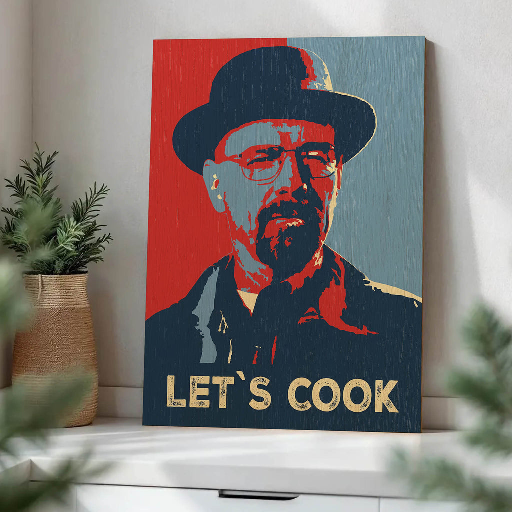Lets Cook Wood Print by OnWood Australia
