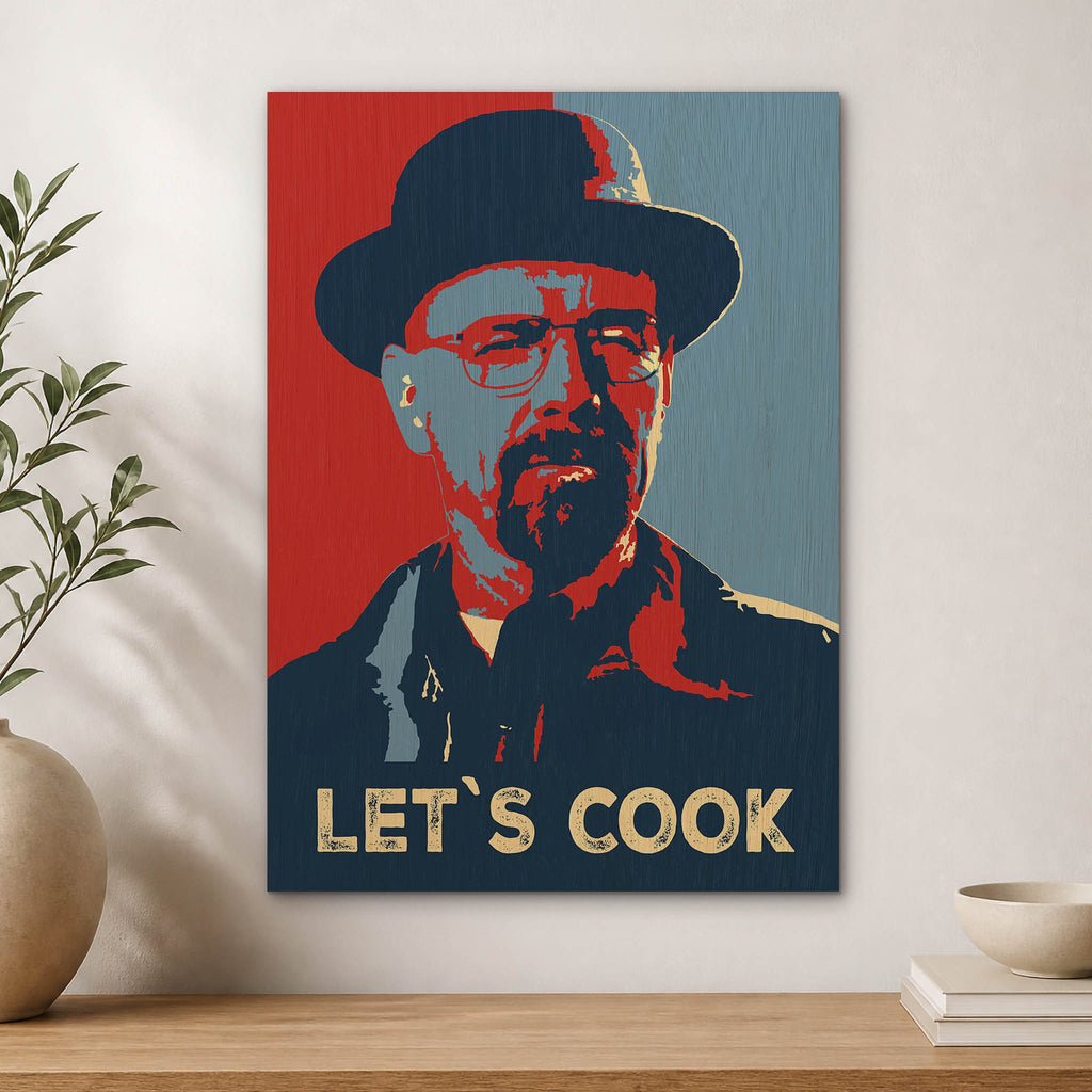 Lets Cook Wood Print by OnWood Australia