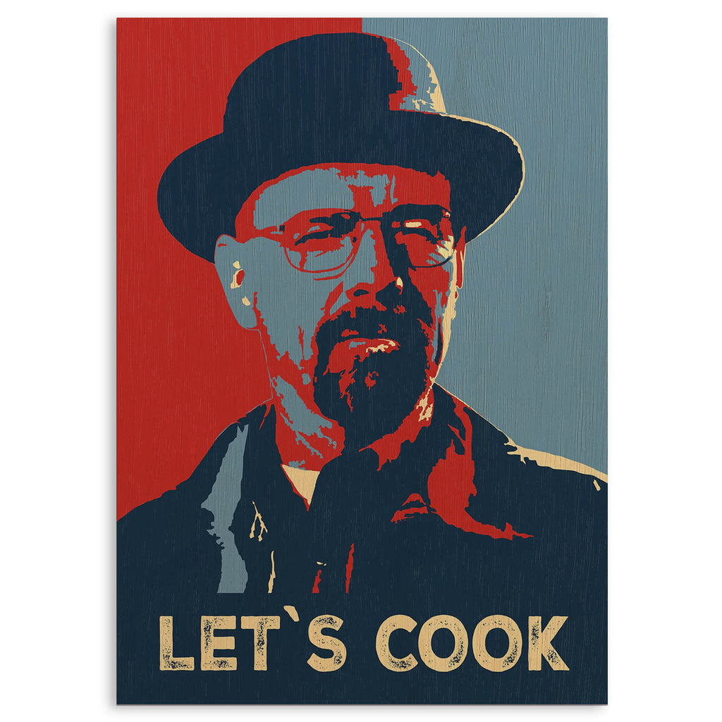 Lets Cook Wood Print by OnWood Australia