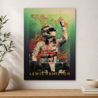 Lewis Hamilton Wood Print by OnWood Australia