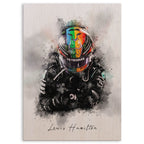 Lewis Hamilton Wood Print by OnWood Australia