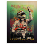 Lewis Hamilton Wood Print by OnWood Australia