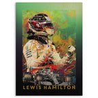 Lewis Hamilton Wood Print by OnWood Australia