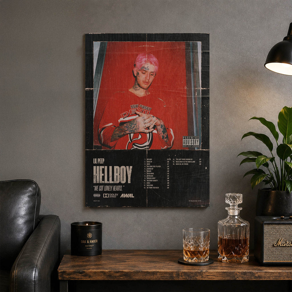 Lil Peep Wood Print by OnWood Australia