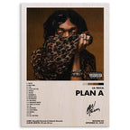 Lil Tecca Plan A Wood Print by OnWood Australia