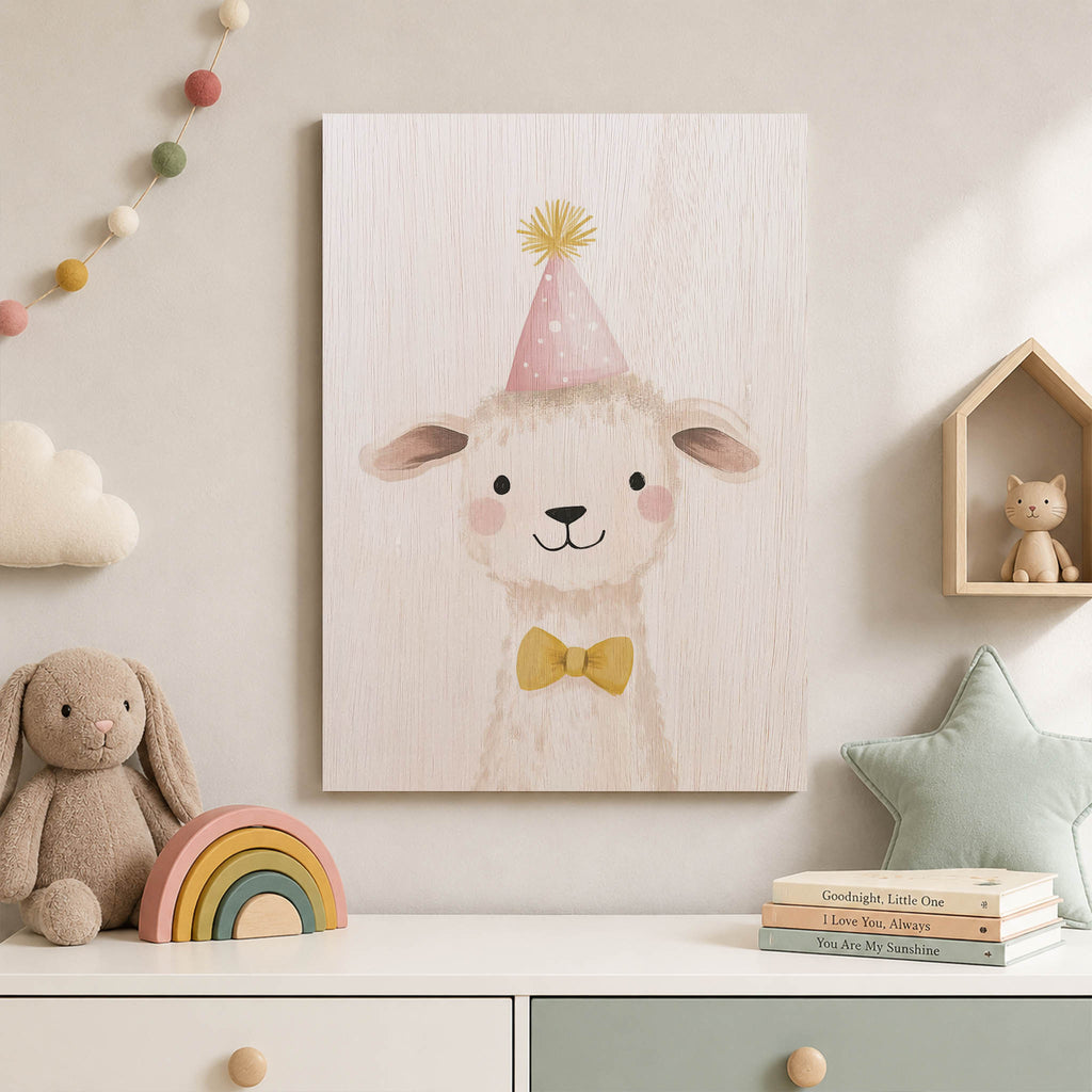 Llama Party Wood Print by OnWood Australia