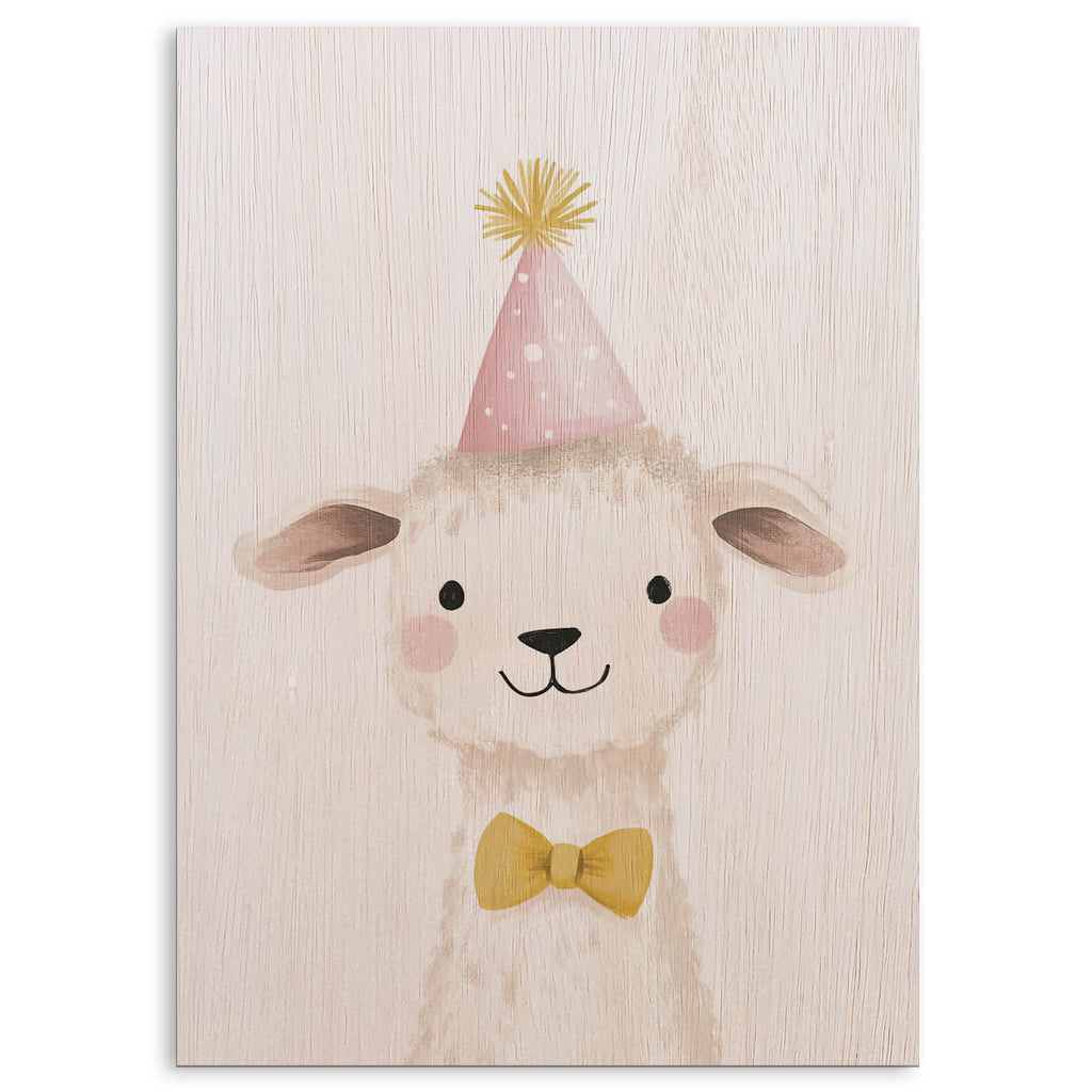 Llama Party Wood Print by OnWood Australia