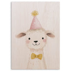 Llama Party Wood Print by OnWood Australia