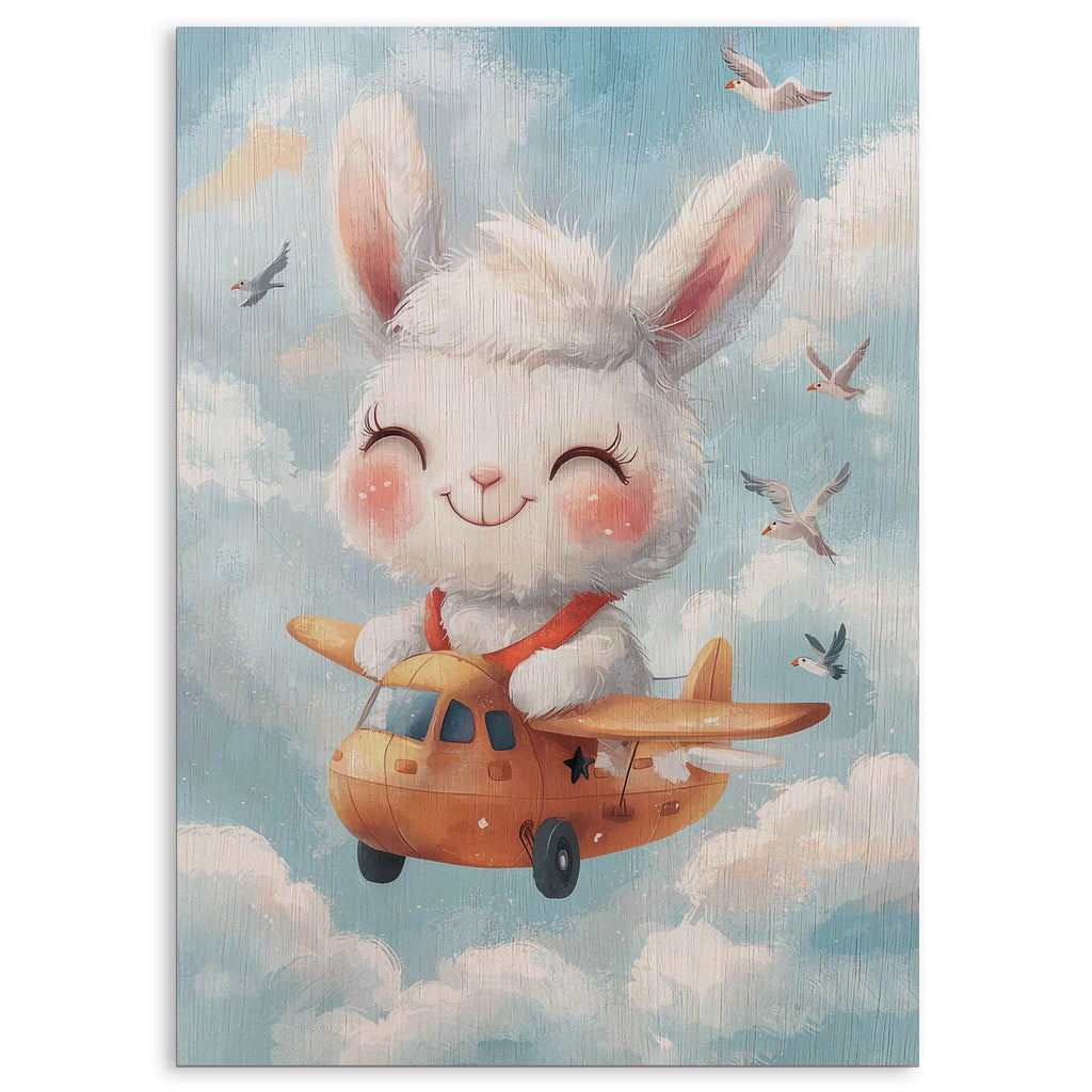 Llama Pilot Wood Print by OnWood Australia