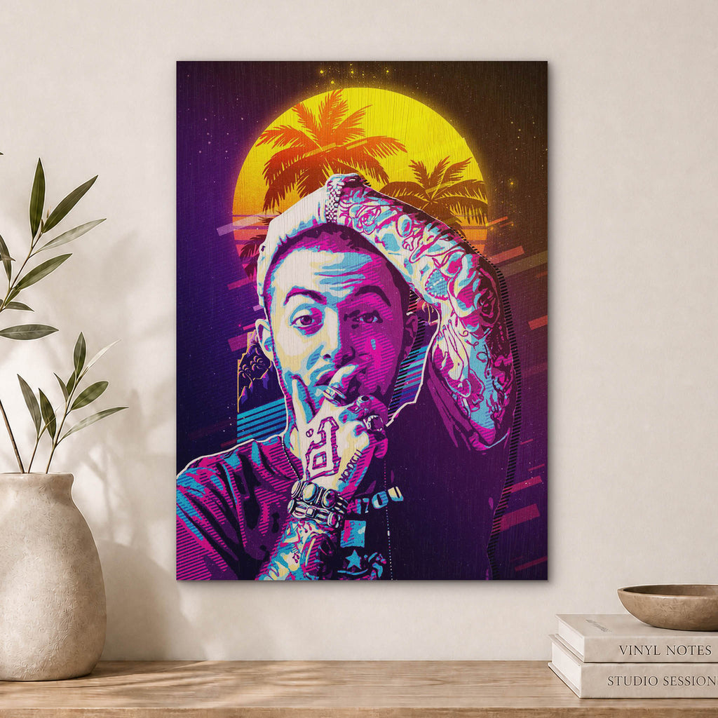 Mac Miller Wood Print by OnWood Australia
