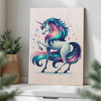Magical Galaxy Unicorn Wood Print by OnWood Australia