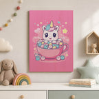 Marshmallow Unicorn Wood Print by OnWood Australia