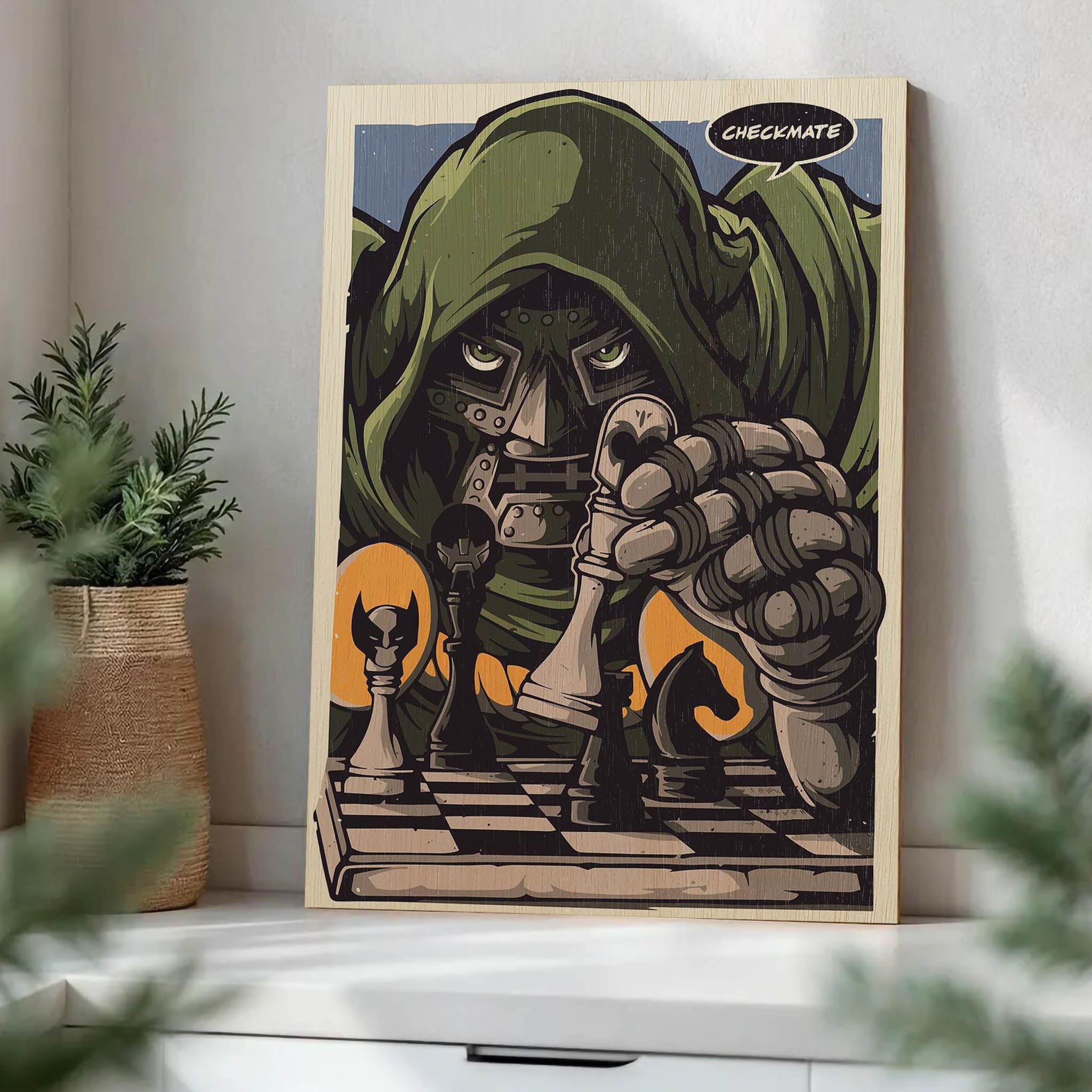 MF DOOM Wood Print by OnWood Australia