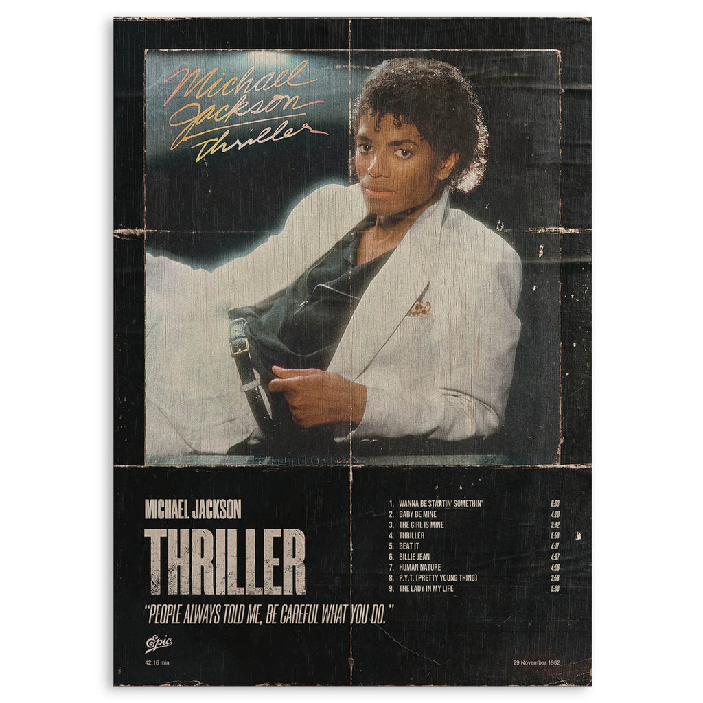 Michael Jackson Wood Print by OnWood Australia