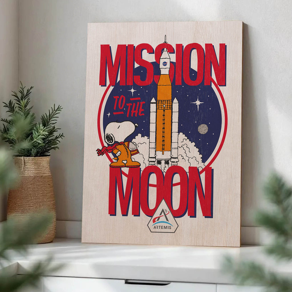 Mission to the Moon Wood Print by OnWood Australia