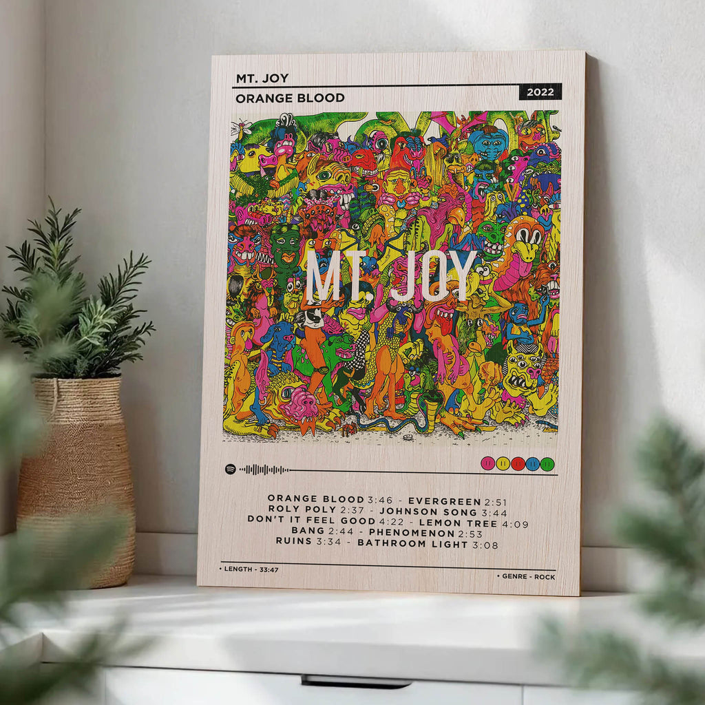 Mt Joy Orange Blood Wood Print by OnWood Australia