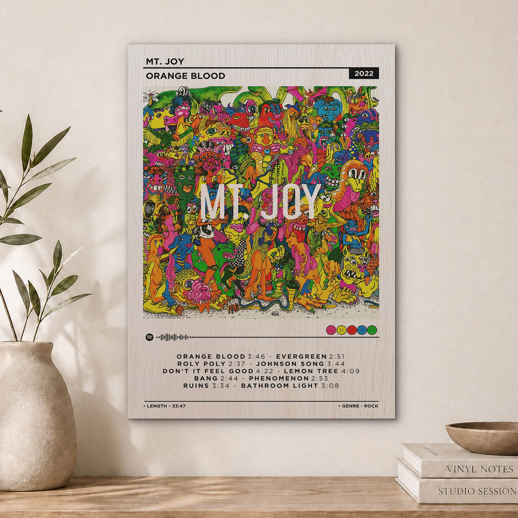 Mt Joy Orange Blood Wood Print by OnWood Australia