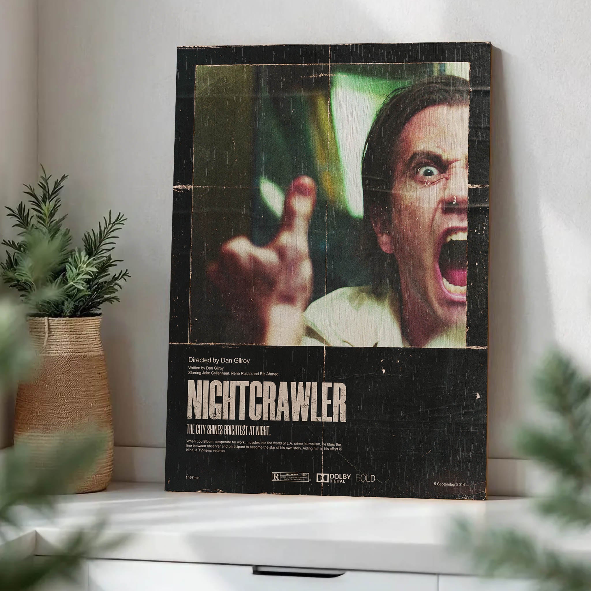 Nightcrawler Wood Print by OnWood Australia