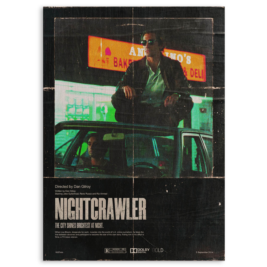 Nightcrawler Wood Print by OnWood Australia