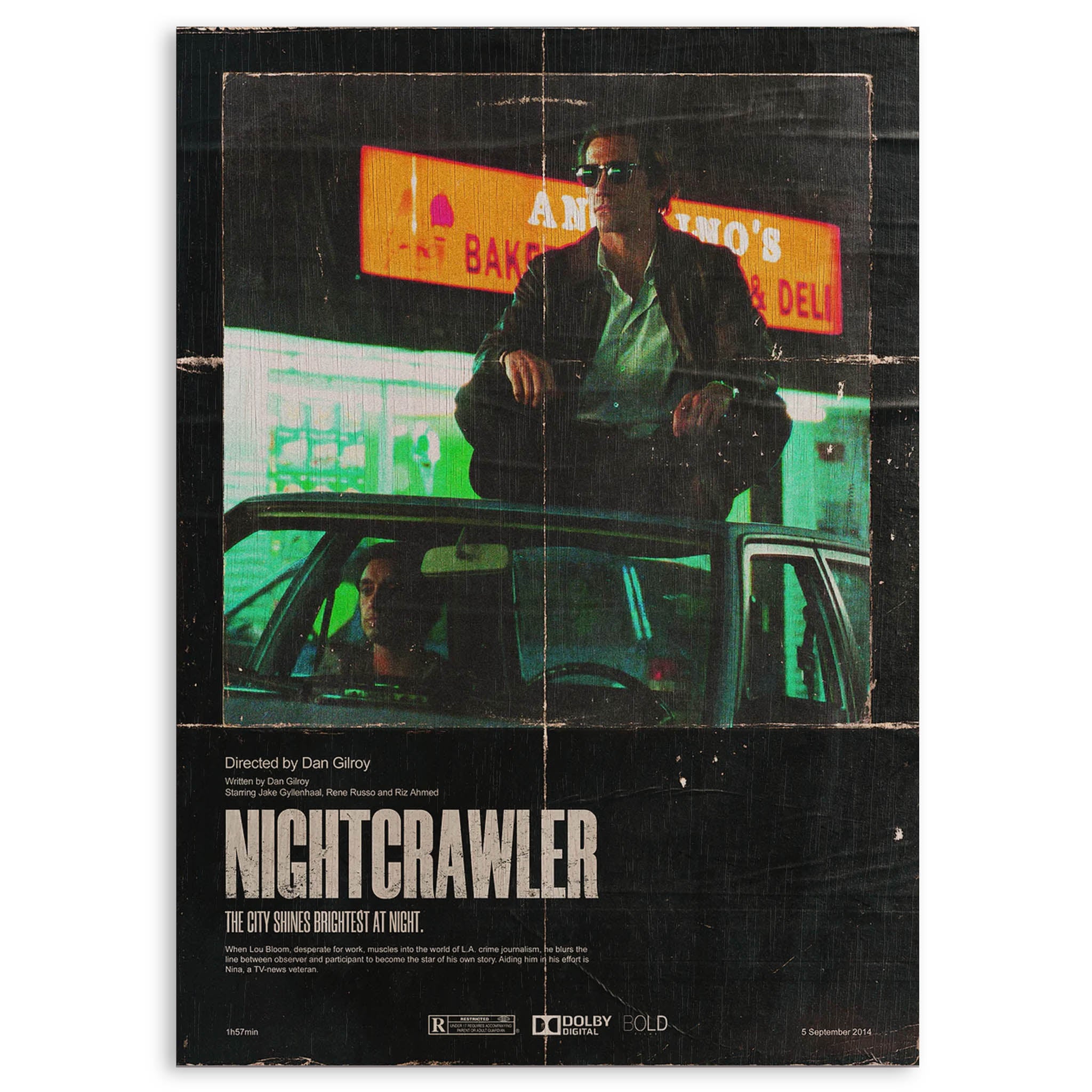 Nightcrawler Wood Print by OnWood Australia