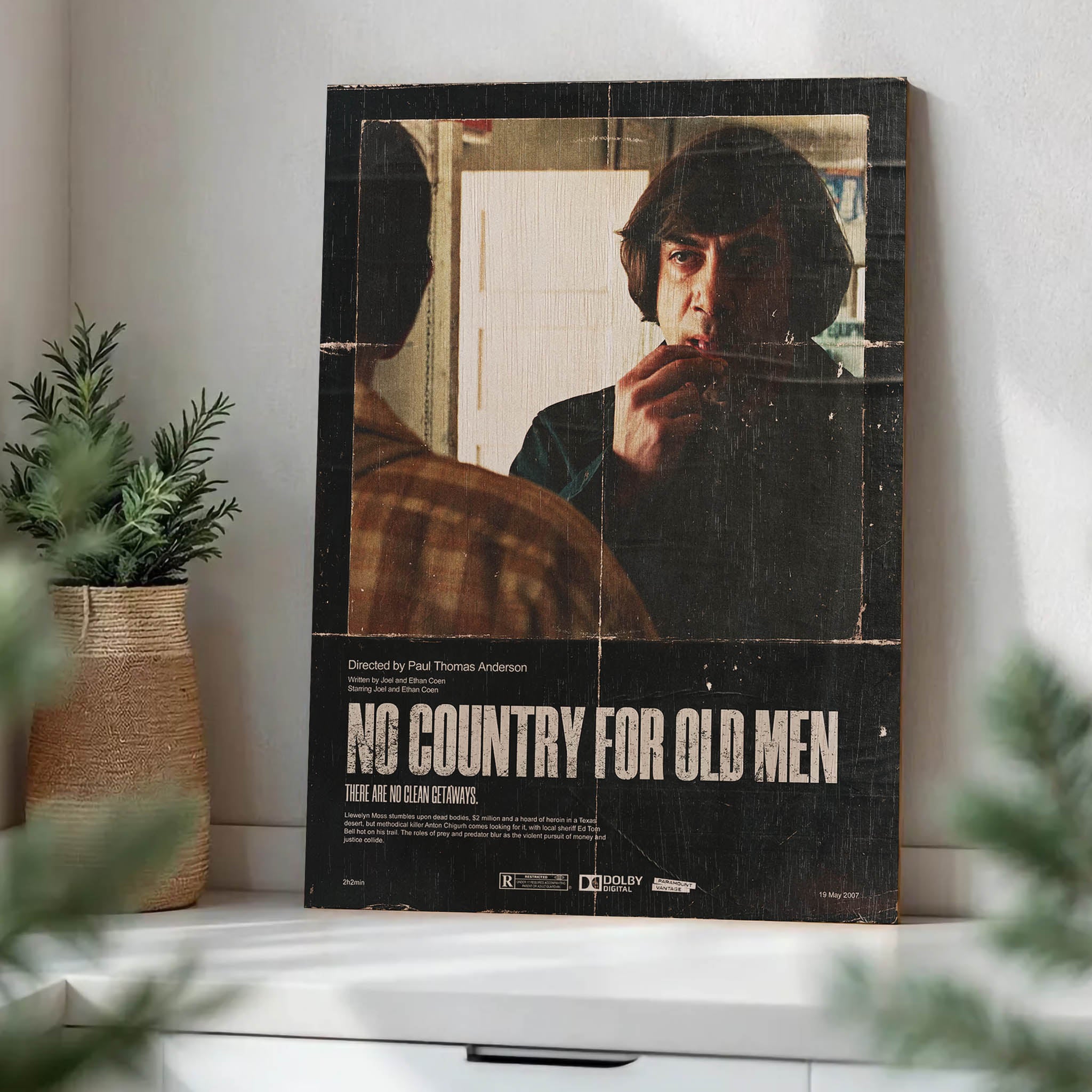 No Country for Old Men 3 Wood Print by OnWood Australia