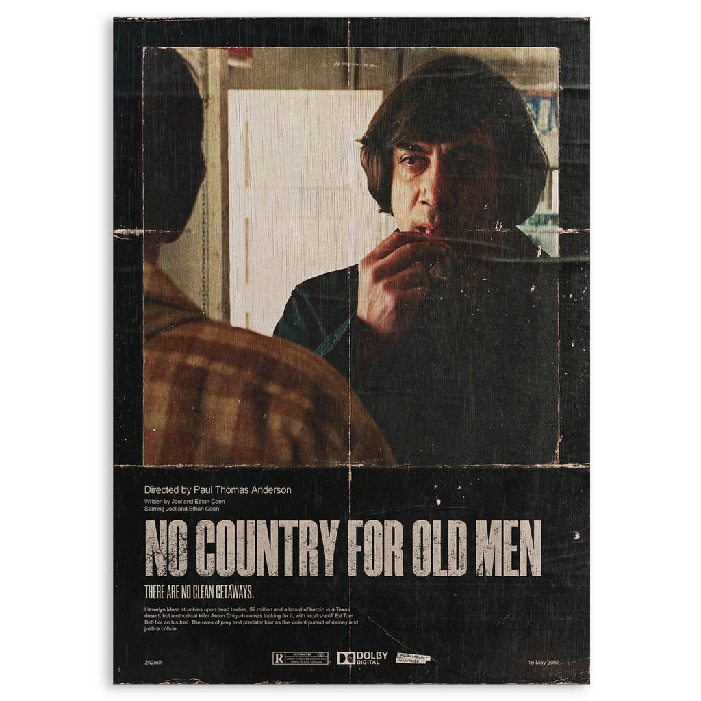 No Country for Old Men 3 Wood Print by OnWood Australia
