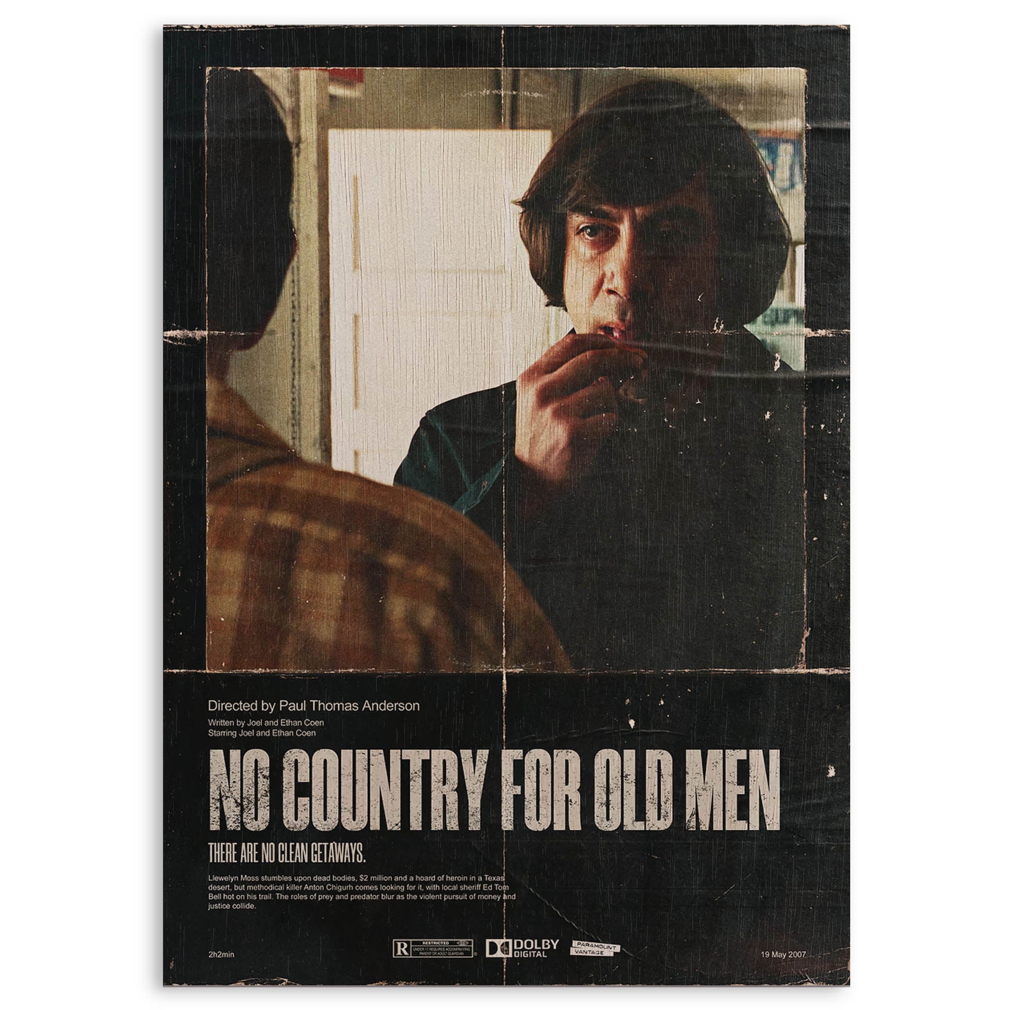 No Country for Old Men 3 Wood Print by OnWood Australia