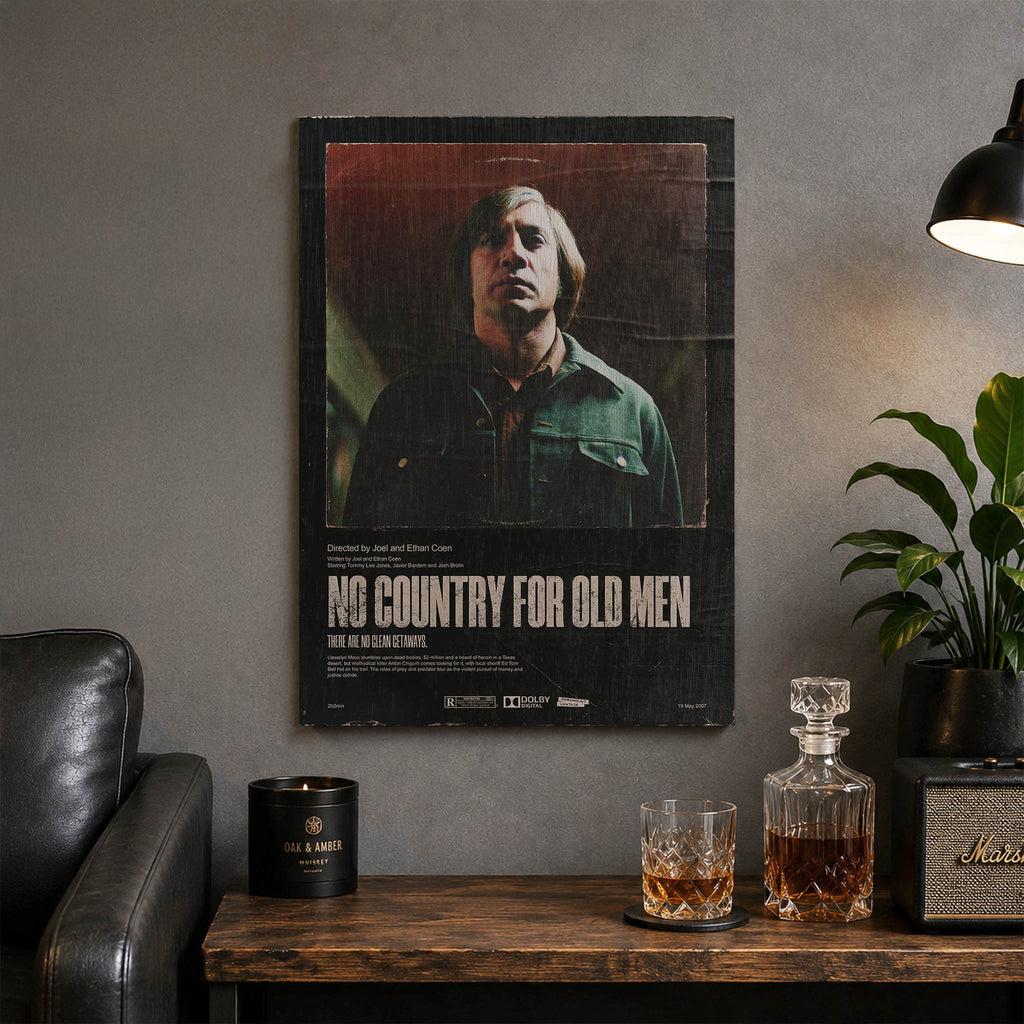 No Country for Old Men Wood Print by OnWood Australia
