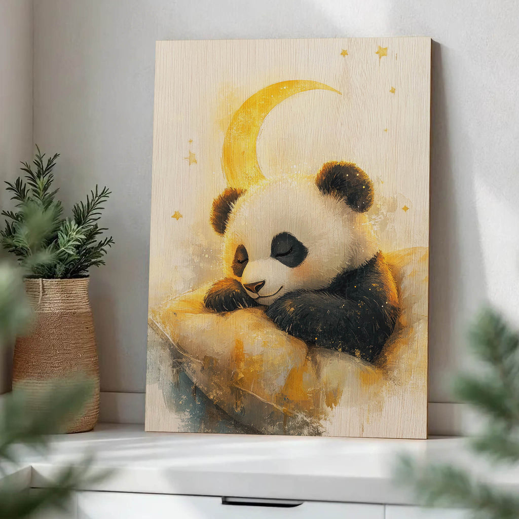 Panda Dream Wood Print by OnWood Australia