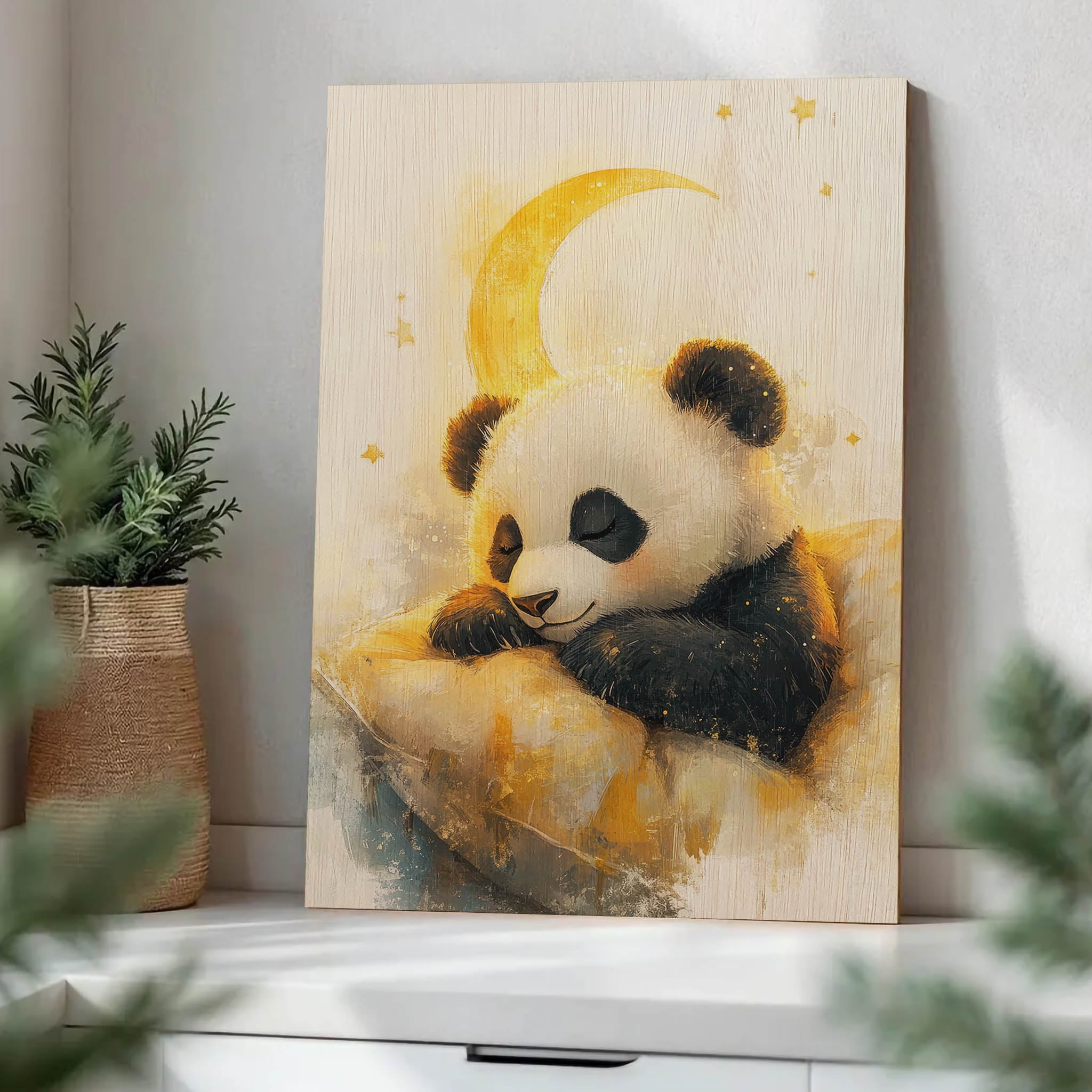 Panda Dream Wood Print by OnWood Australia