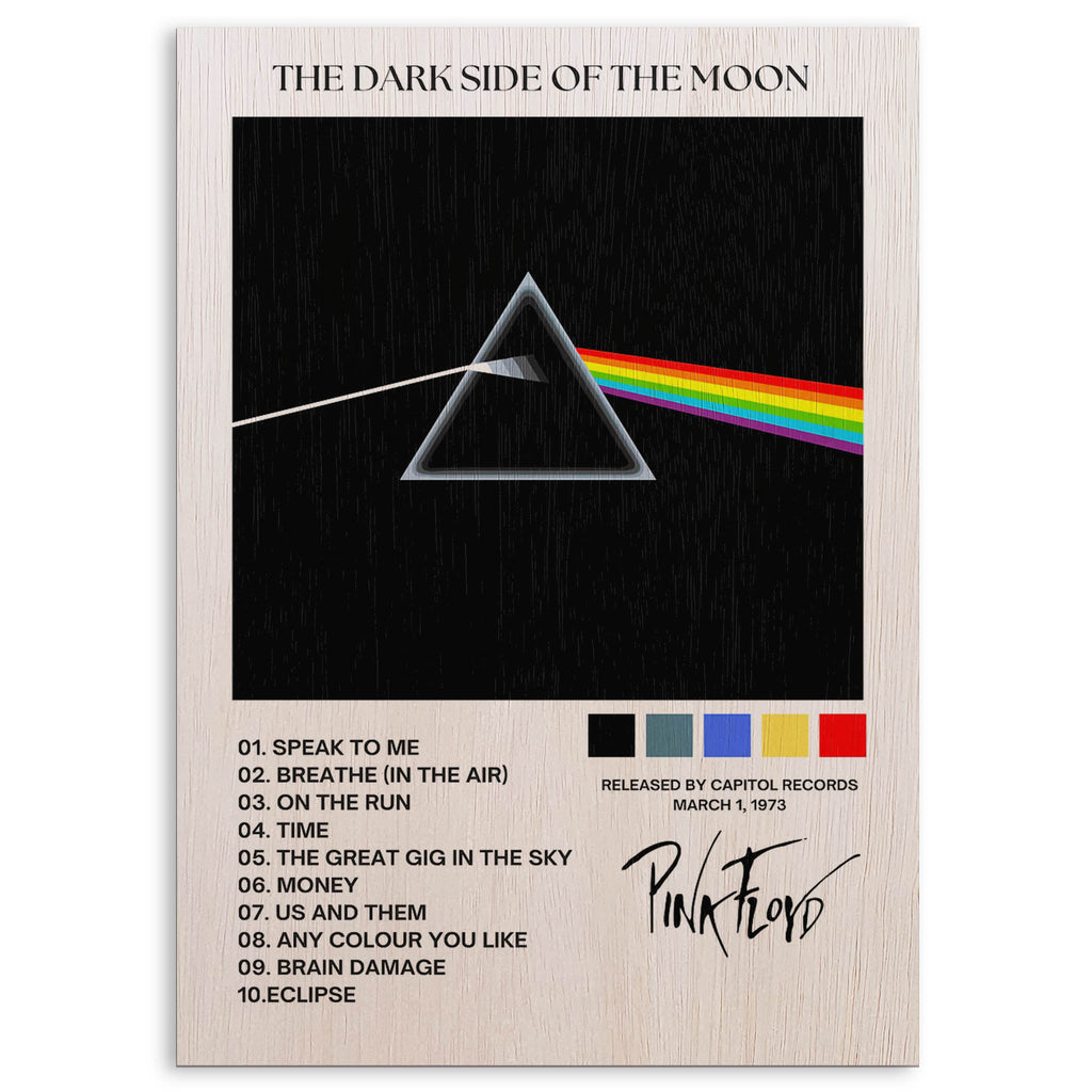 Pink Floyd the Dark Side of the Moon Wood Print by OnWood Australia