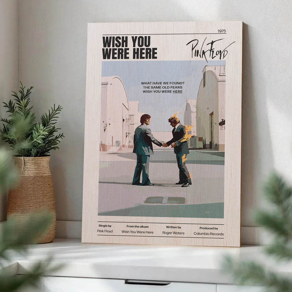 Pink Floyd Wish You Were Here Wood Print by OnWood Australia