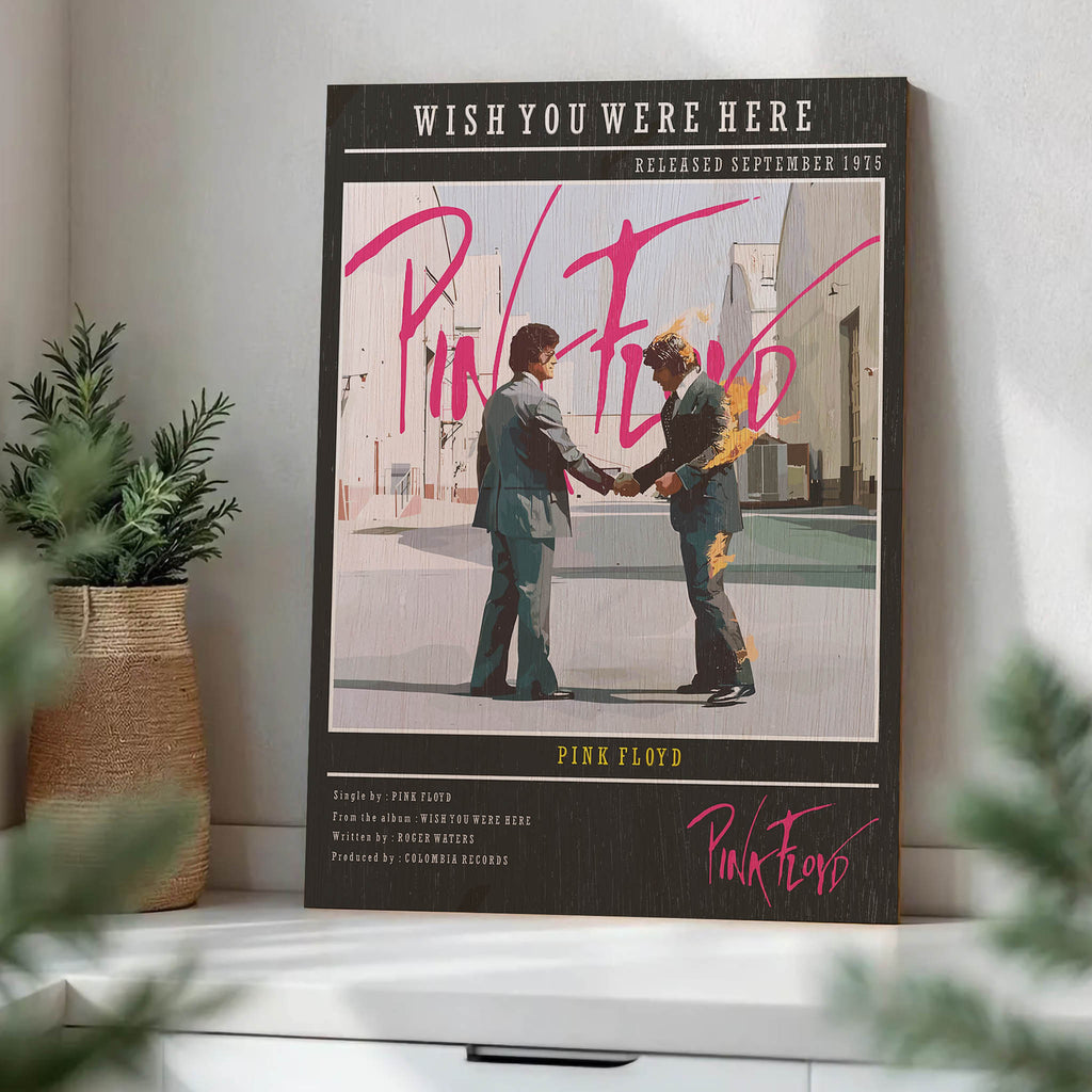 Pink Floyd Wish You Were Here Wood Print by OnWood Australia