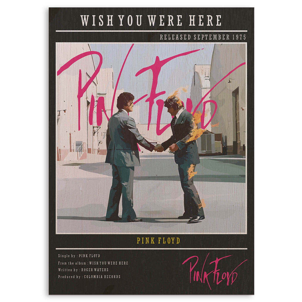 Pink Floyd Wish You Were Here Wood Print by OnWood Australia