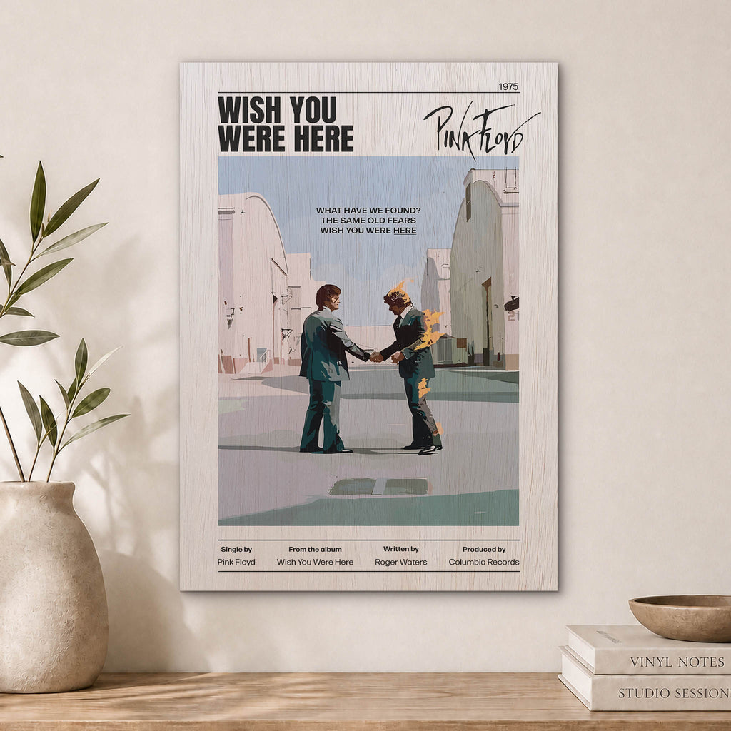 Pink Floyd Wish You Were Here Wood Print by OnWood Australia