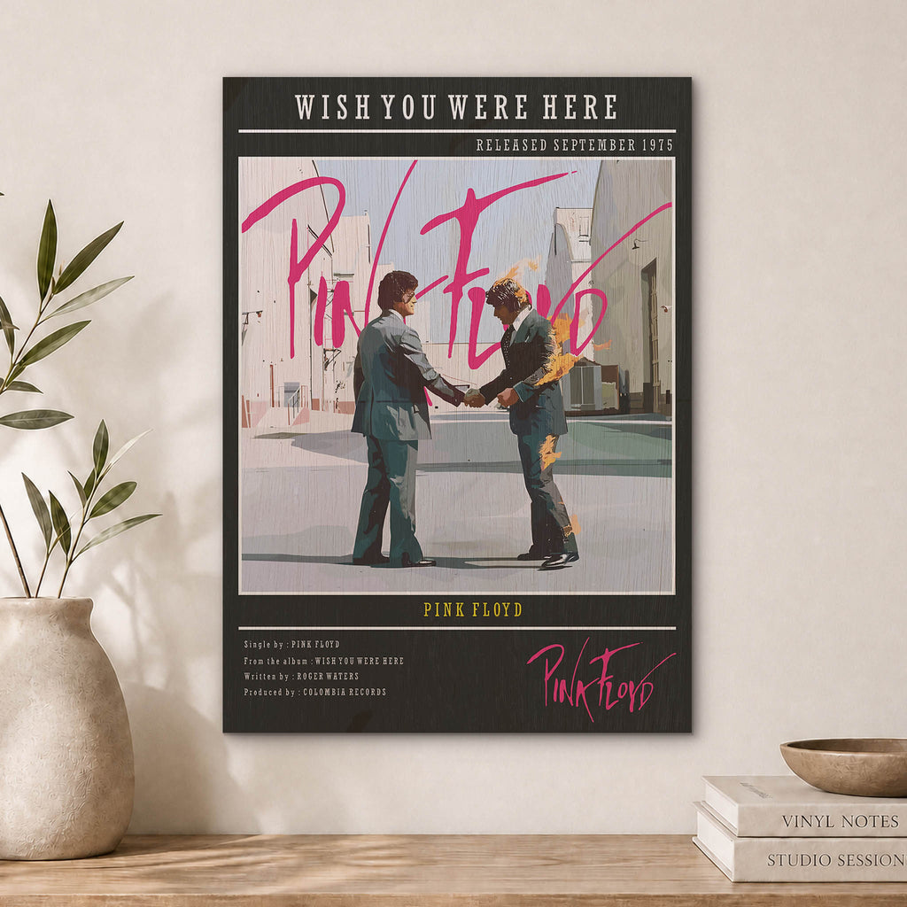 Pink Floyd Wish You Were Here Wood Print by OnWood Australia