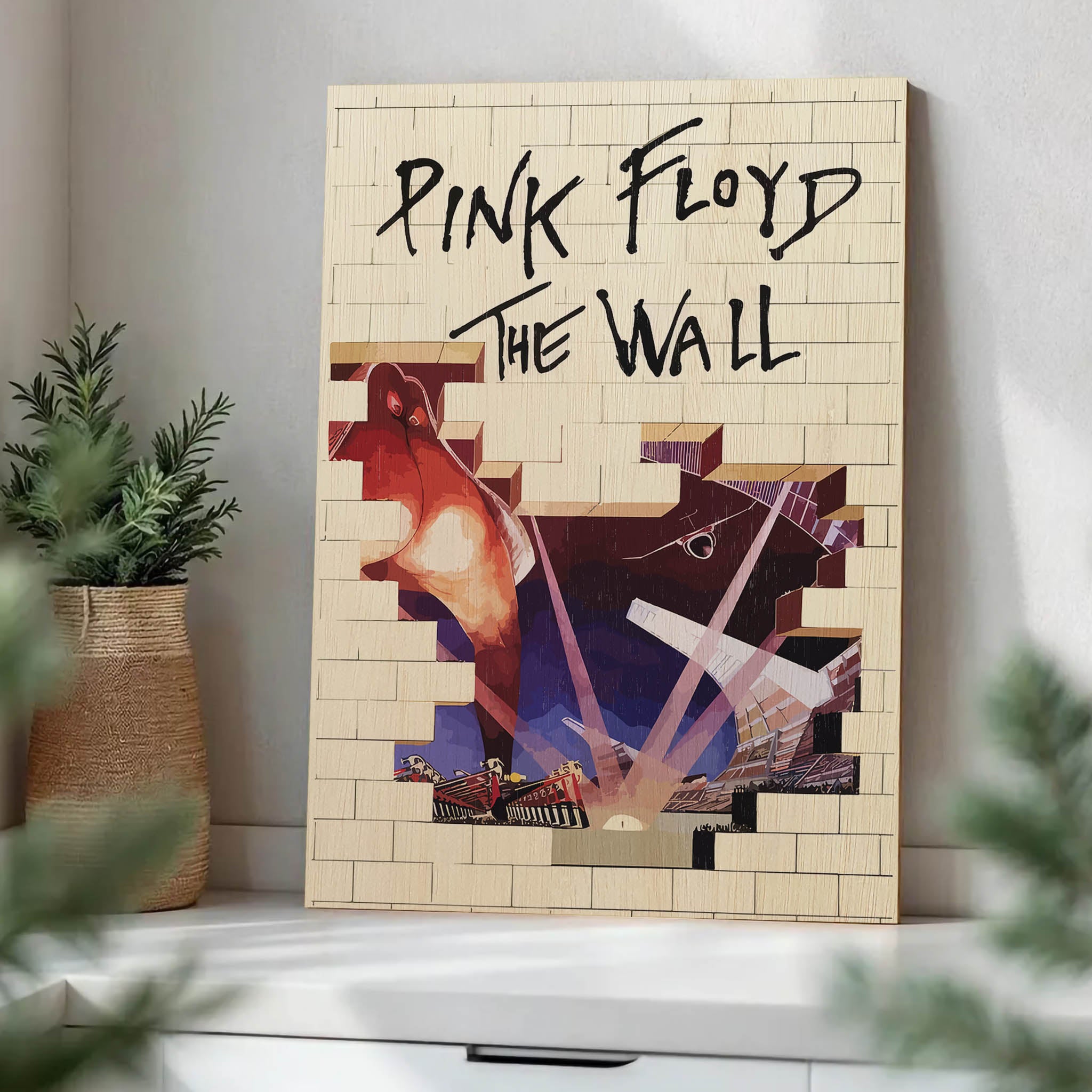 Pink Floyd Wood Print by OnWood Australia