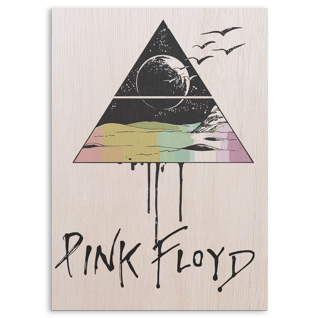 Pink Floyd Wood Print by OnWood Australia