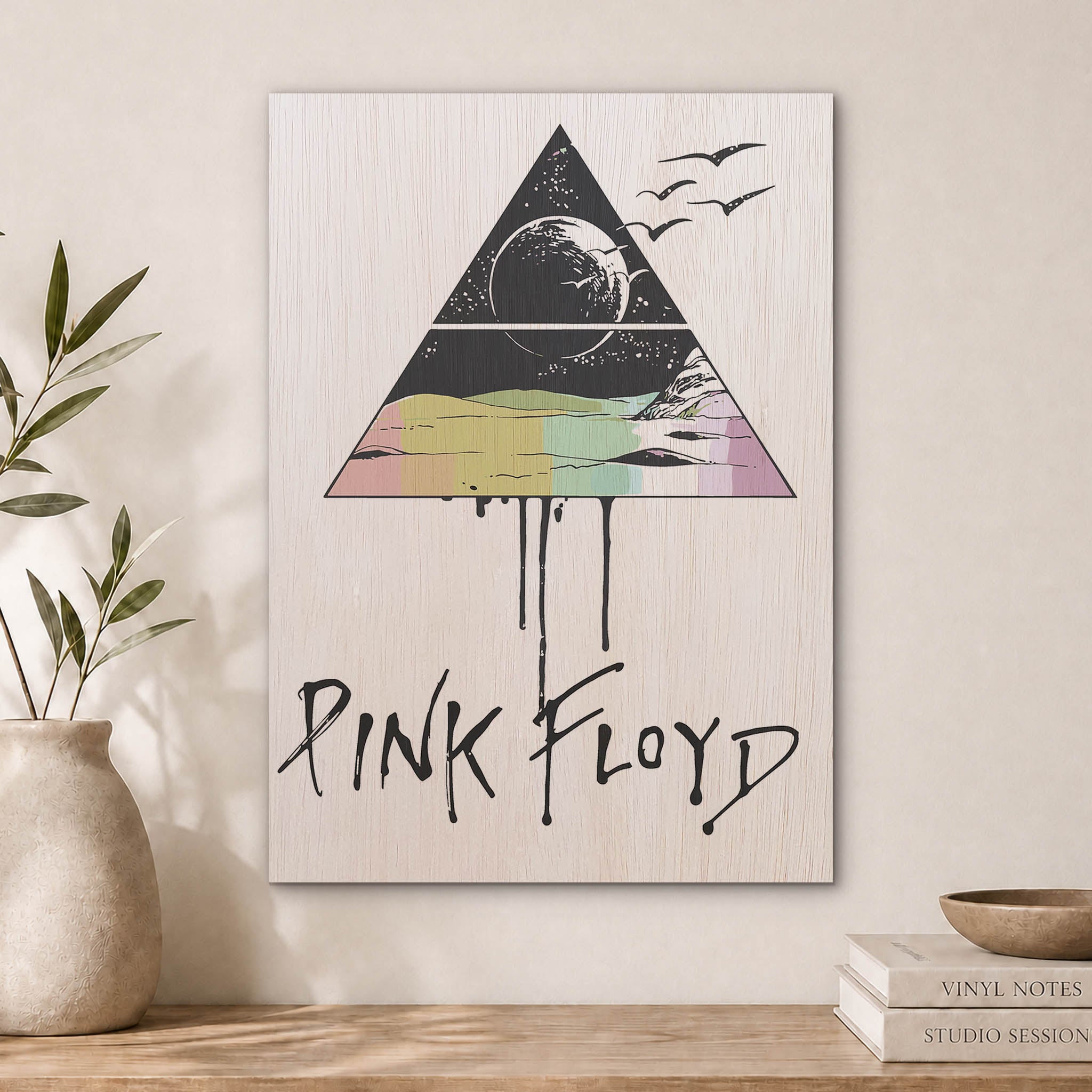 Pink Floyd Wood Print by OnWood Australia
