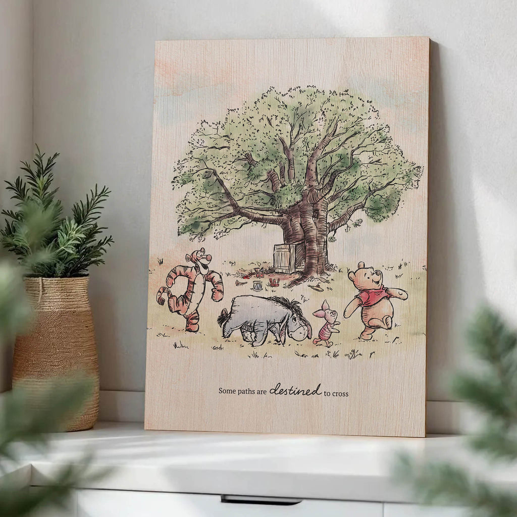 Pooh and Friends Wood Print by OnWood Australia