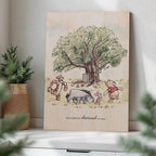 Pooh and Friends Wood Print by OnWood Australia