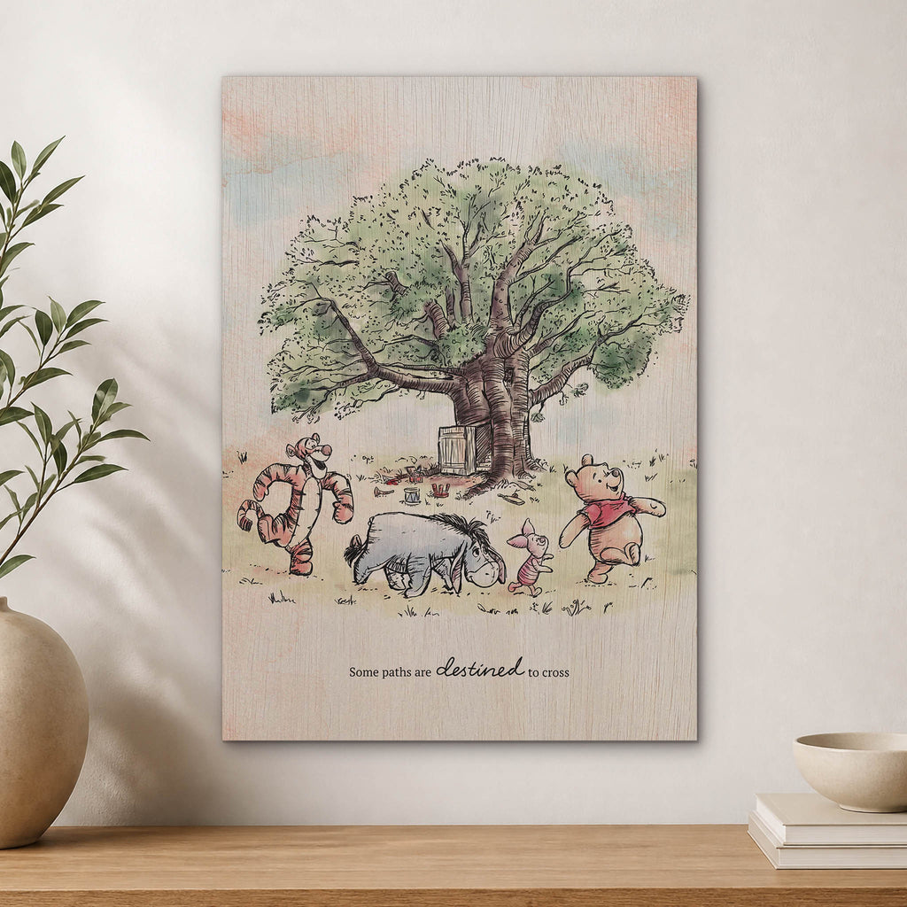 Pooh and Friends Wood Print by OnWood Australia