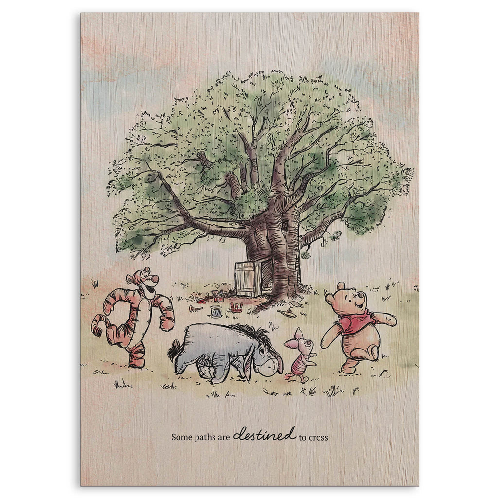 Pooh and Friends Wood Print by OnWood Australia