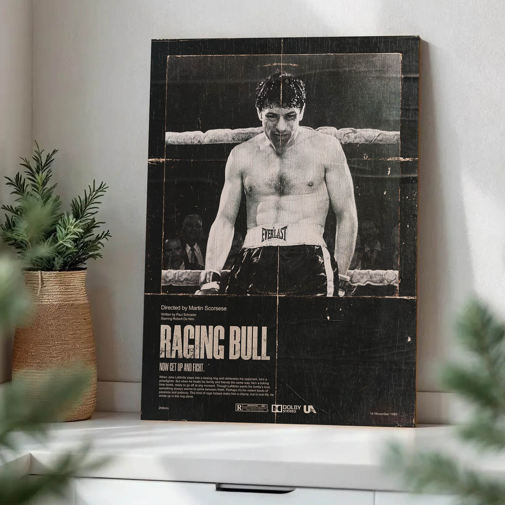 Raging Bull Wood Print by OnWood Australia