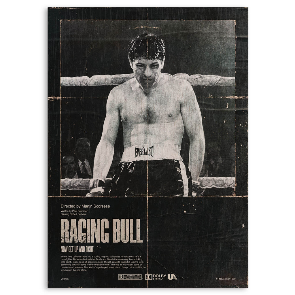 Raging Bull Wood Print by OnWood Australia